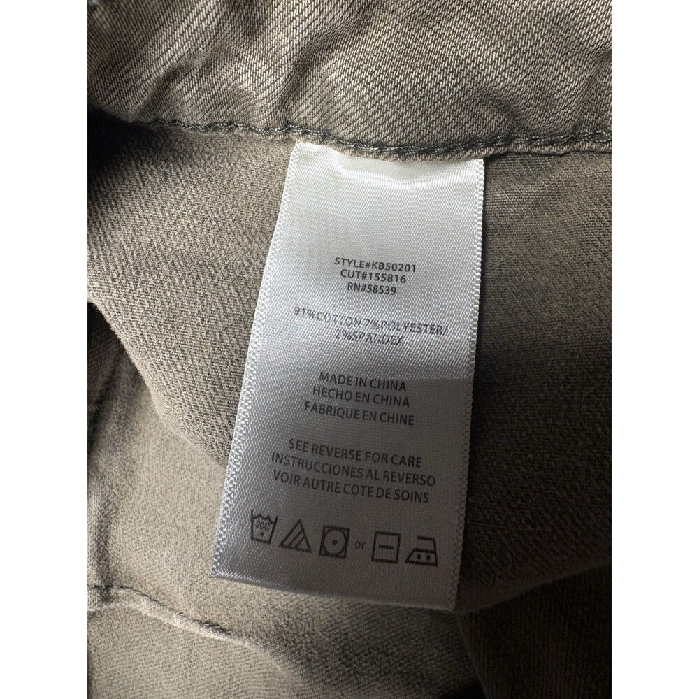KUT From The Kloth Women Size 8 Wide Leg Pants Olive Green Patch Pocket - Picture 8 of 8